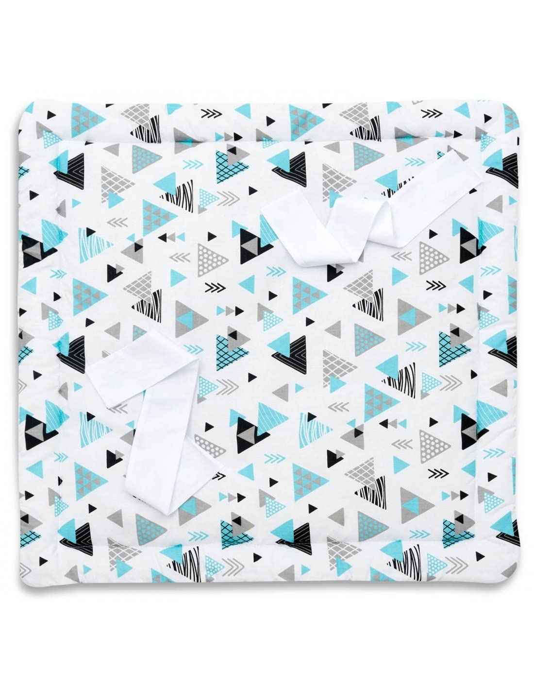 Bellochi Kocyk do owijania dla niemowląt 2 w 1 – 75 x 75 cm – 100% bawełna – do wózka dziecięcego, łóżeczka dziecięcego lub fotelika dziecięcego – całoroczny – certyfikat Öko-Tex – sejf