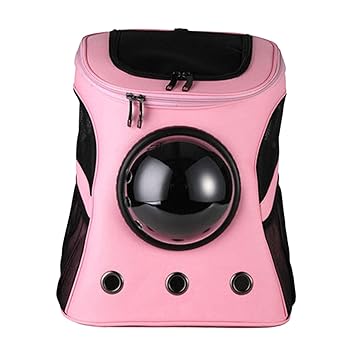 ?GIANTE Pet Carrier Backpack Space Capsule Cat Dog Carry Bag Outdoor Knapsack Pink