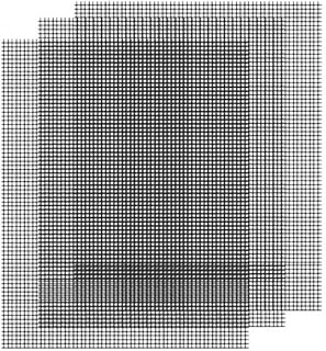 Dokpav 3 PCS Non-Stick BBQ Mats, Teflon Grilling Net, Black BBQ Grid Mat, Heat Resistance Outdoor BBQ Pad, Cooking Mesh Mats, Reusable Non-Stick Baking Mats for Grilling, Cooking, Baking, Barbecue