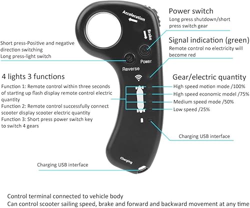 Miniatura 6 de Monopatín eléctrico a distancia, controlador de monopatines eléctricos, Fardriver Controller Accesorios de monopatín Control remoto inteligente de