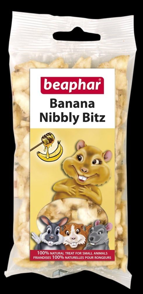 Beaphar Banana Nibbly Bitz Small Animal Treat 50g