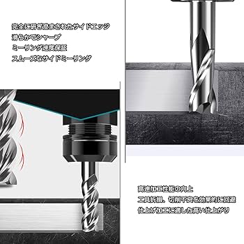 Amazon.co.jp: エンドミルセット超硬 切削 フライス 加工