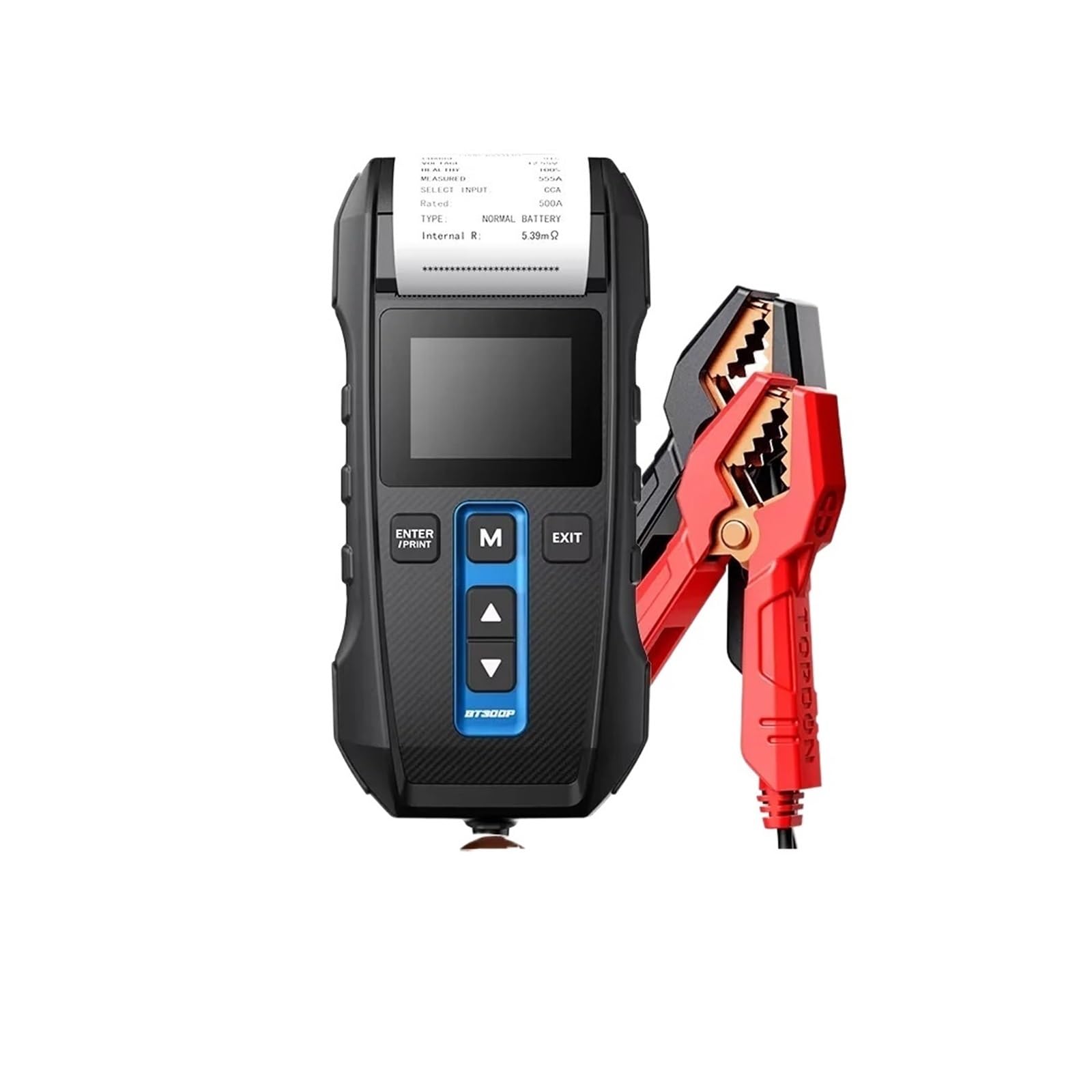 Comprobador de batería BT300P con Impresora, Prueba Carga Coche 12 V for Motocicleta, analizador Arranque y automática