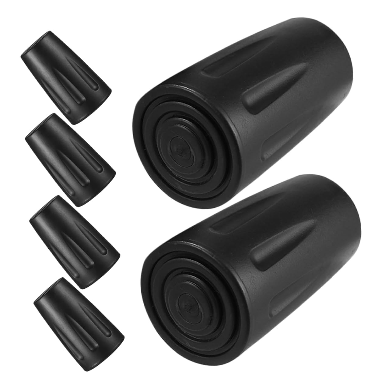 BESTonZON 6Pcs Non Slip Replacement Tips for Walking Canes Crutches Durable Construction for Hiking Trekking Comfortable Grip for Outdoor Stability