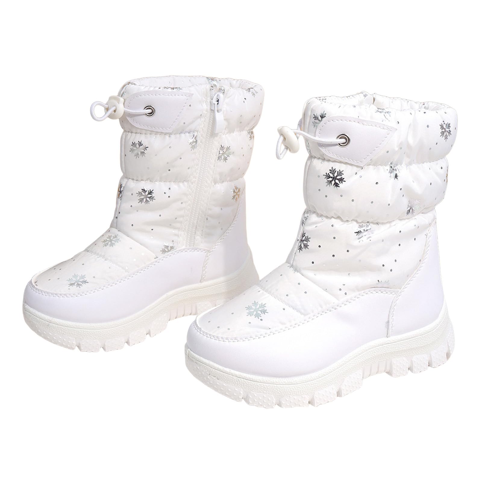 Générique Bambini Stivali per Ragazze Stivali invernali per Bambini, caldi e spessi, comodi e caldi, scarpe invernali da equitazione alla moda occidentale