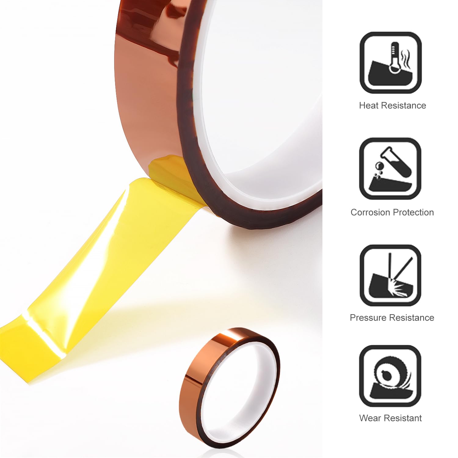 YIXISI 18mmx33m High Temperature Tape, Kapton Tape, Polyimide Tape, Sublimation Tape, Thermal Transfer Tape - Image 3