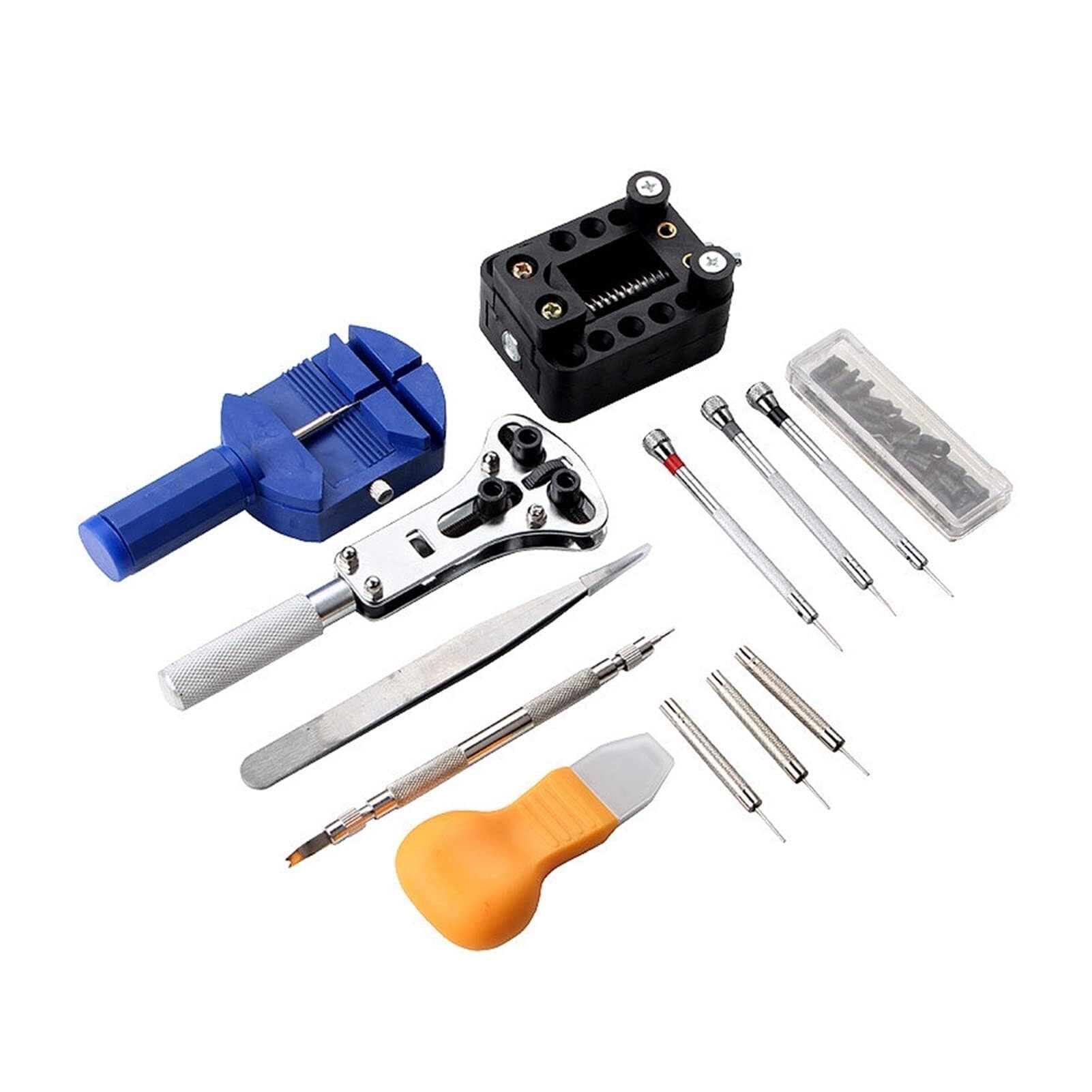 Kit di strumenti professionali for la riparazione di orologi, strumenti for orologi, tra cui pressa for orologi, barre a molla, sostituzione della batteria, kit di strumenti for la riparazio