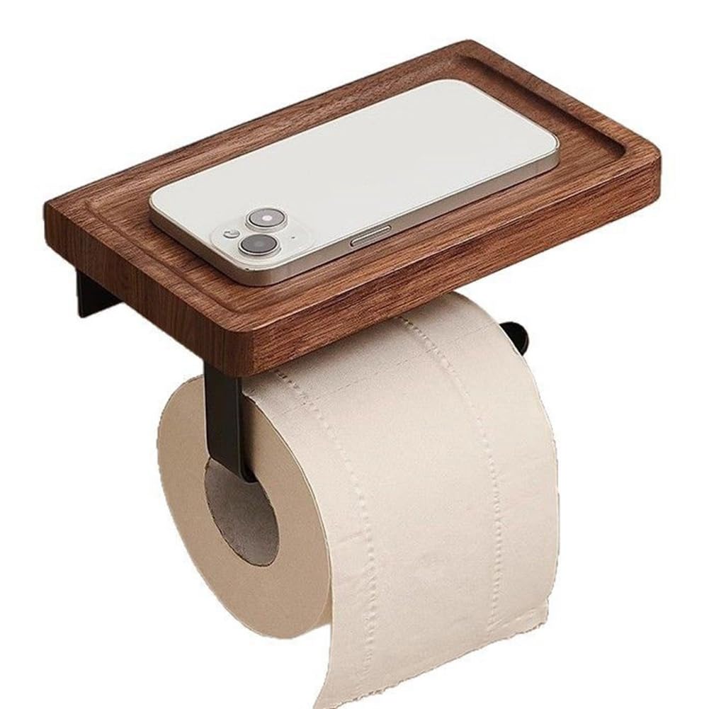 UDSKNV[KSL Walnut Wall-Mounted Toilet Carton Paper Rack Hand Towel Box Pumping Roll Storage System