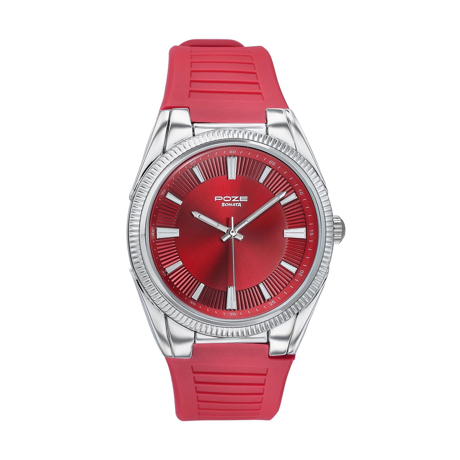 Sonata Poze 7 Analog Red Dial Red Silicone Strap Watch for Men - SP70099SP02W-picture-46