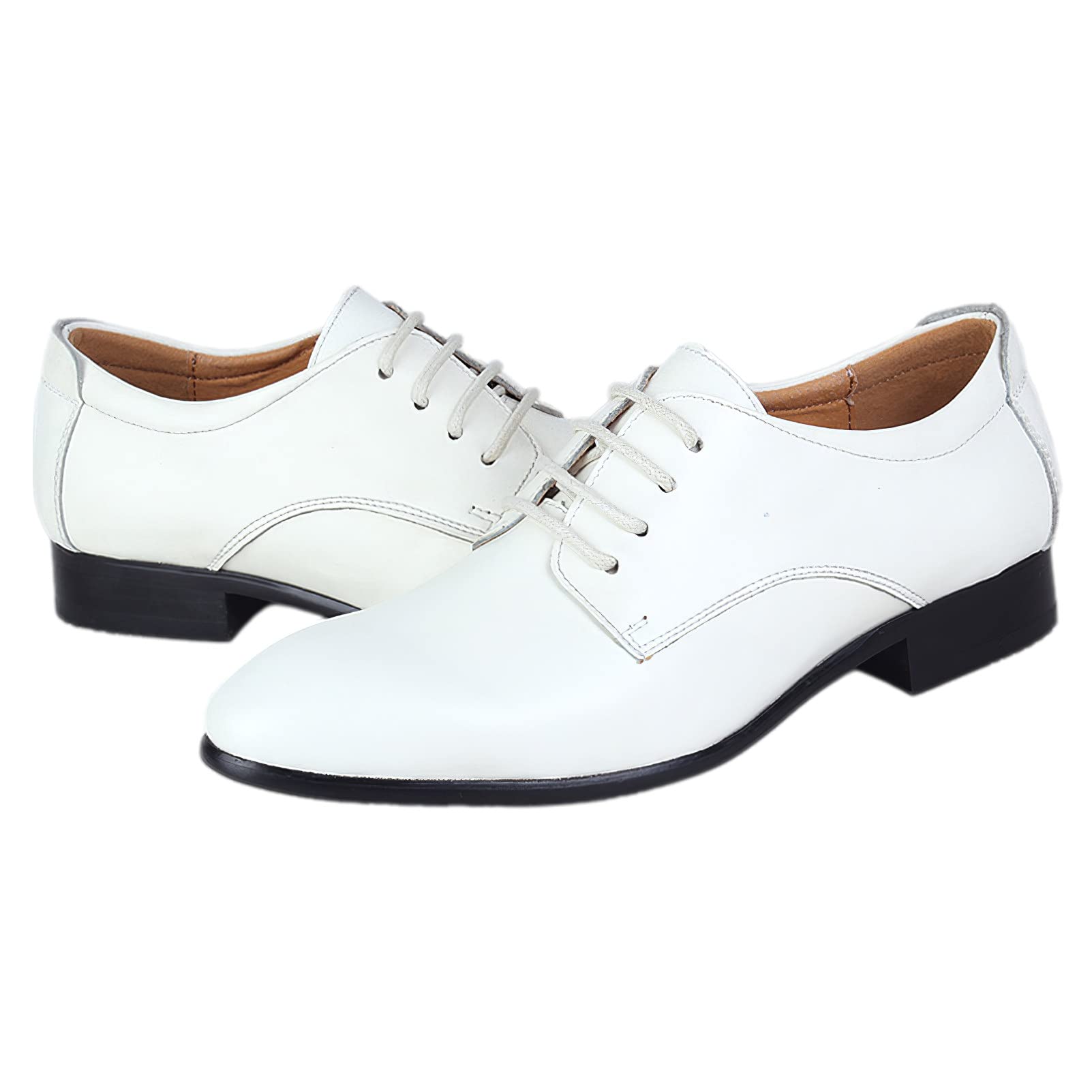 ANUFER Uomo Inteligente Vera Pelle Scarpe da Sera Formale Azienda Derby Allacciate