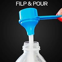 Vista 5 de The Scoopie, (90 cc 3 fl oz. 6 cucharadas 90 mL) Cuchara de plástico de mango corto con embudo adjunto, cucharas medidoras para polvos, café