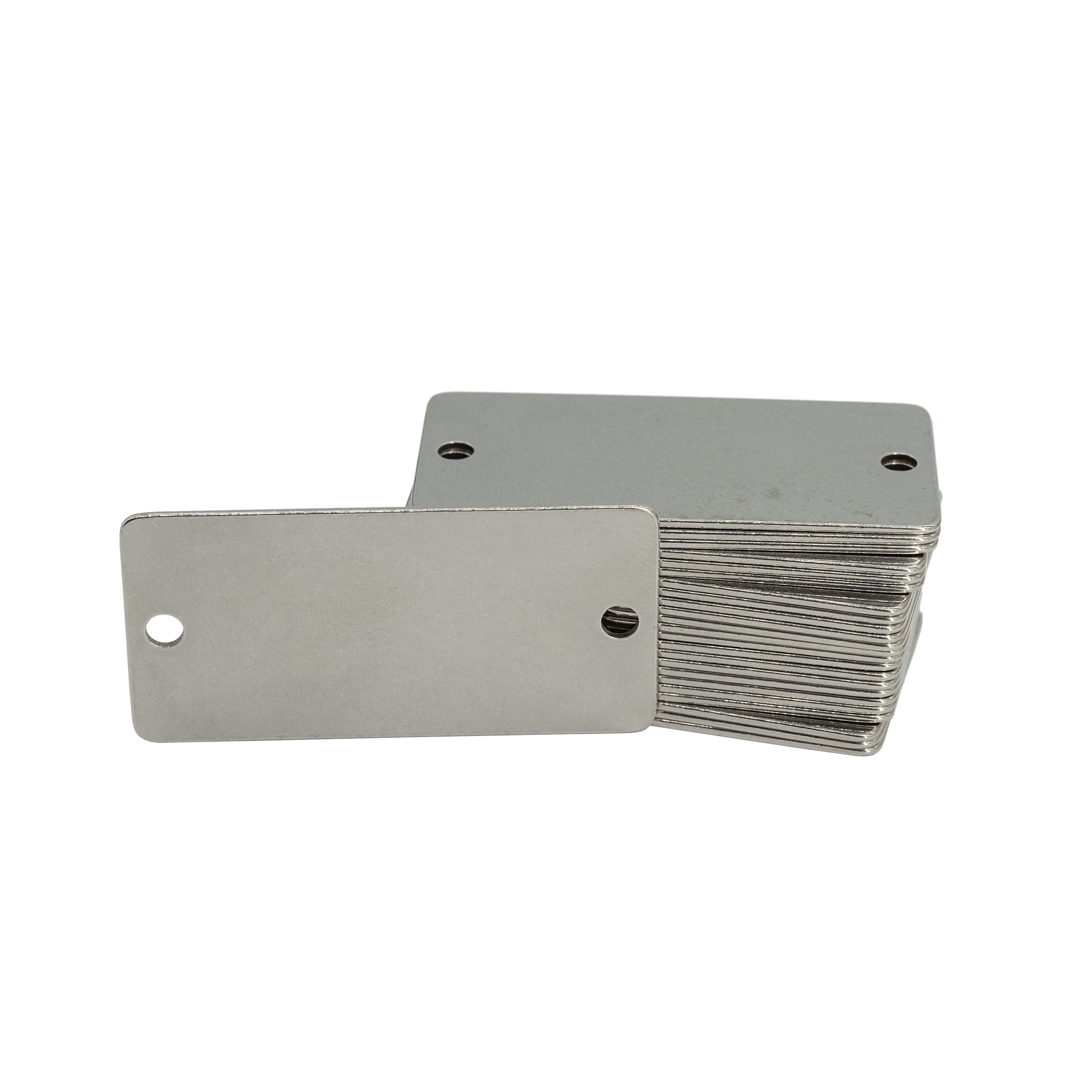 25 Edelstahl-Prägeschilder (2,5 X 5,1 Cm) – Blanko, Mit 2 Löchern, Perfekt Für Hundemarken, Nummernschilder & Bastelprojekte