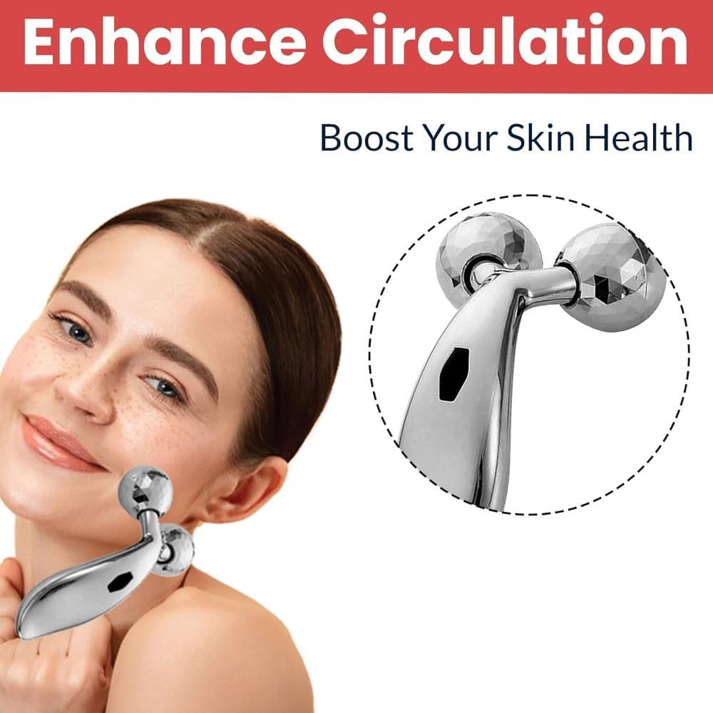 Krupanidhi 3D Body Massager Machine for Pain Relief, Skin Tightening, Relaxation Unisex, 360° Rotate Face & Body Massage Roller, Beauty Skin Care, Wrinkle Removal. 4