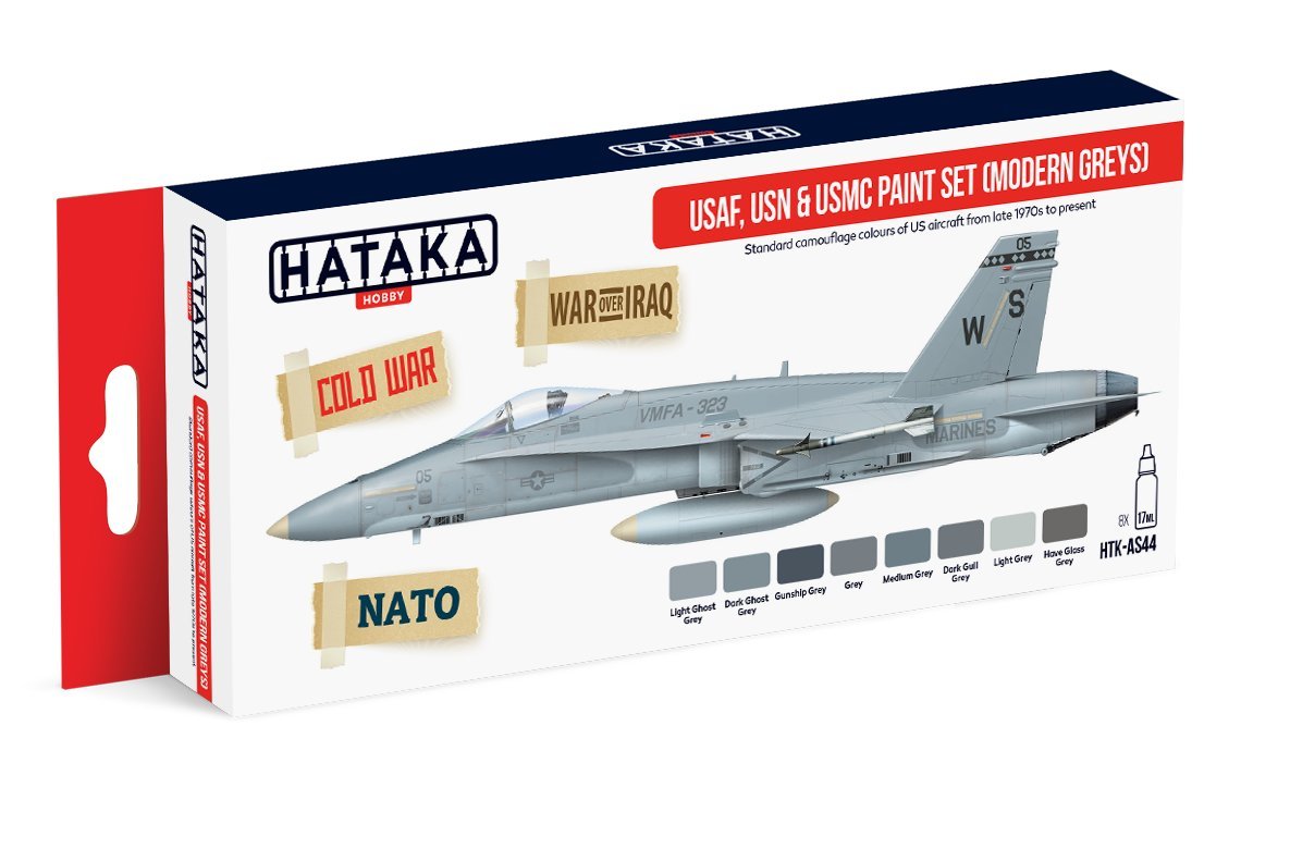 Hataka USAF, USN & USMC paint set (modern greys)