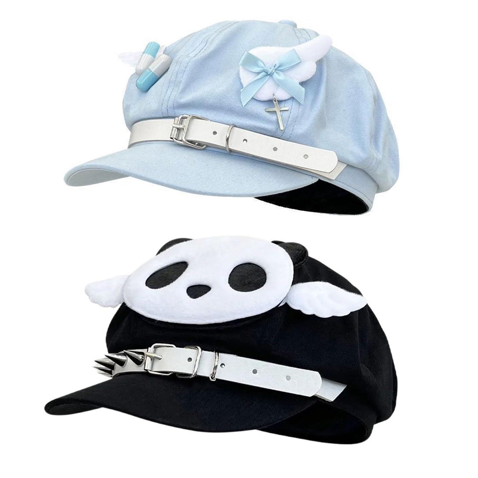 EINCORN Beret Hat for Woman Breathable Japanese Plush Wing Decors