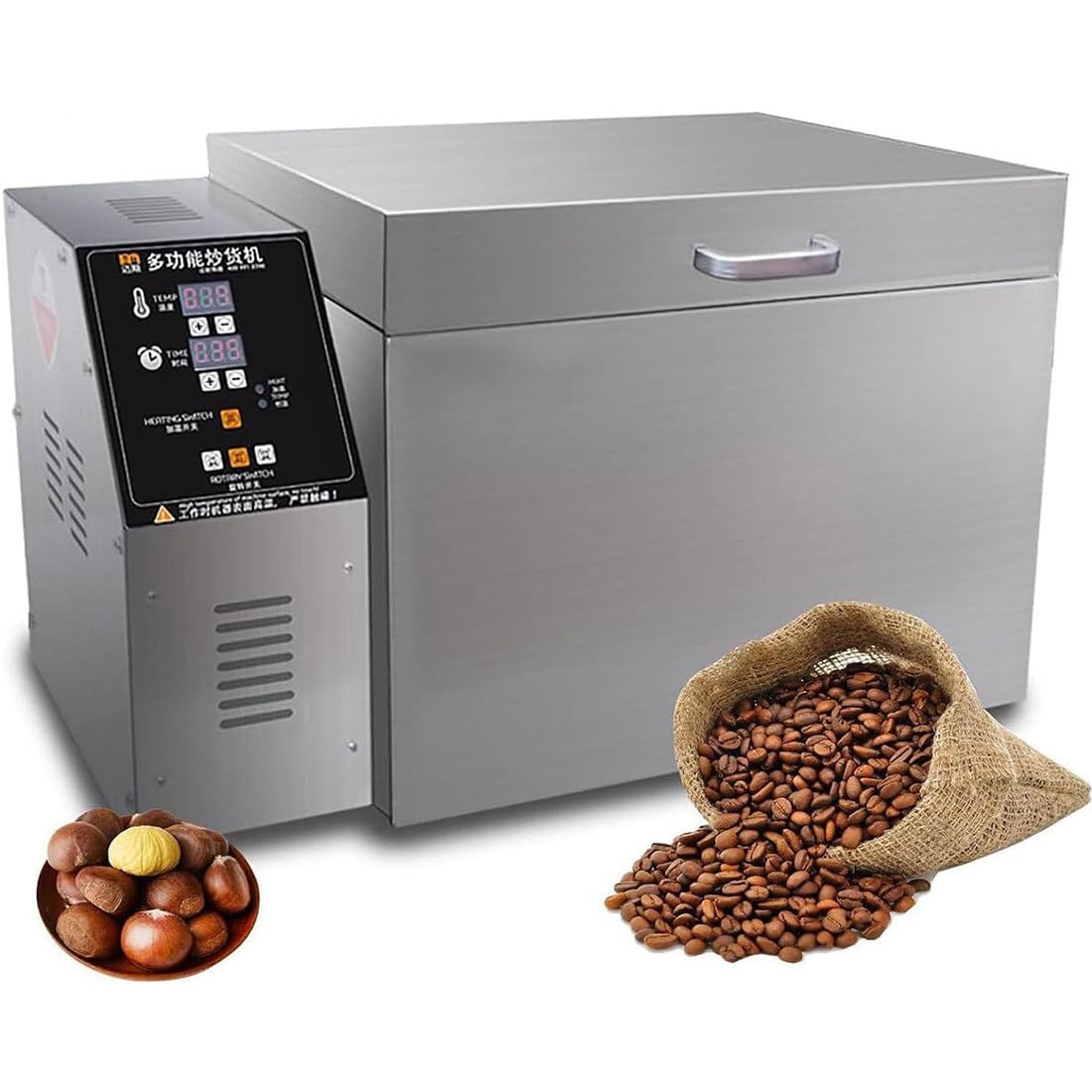 DPDZSW 2000g/4000g Coffee Roaster Machine, Electric Coffee Bean Roaster Stainless Steel Roasting Machine with Timer Temperature Adjustable for Baking Coffee, Chestnut, Peanuts, Grain Type5