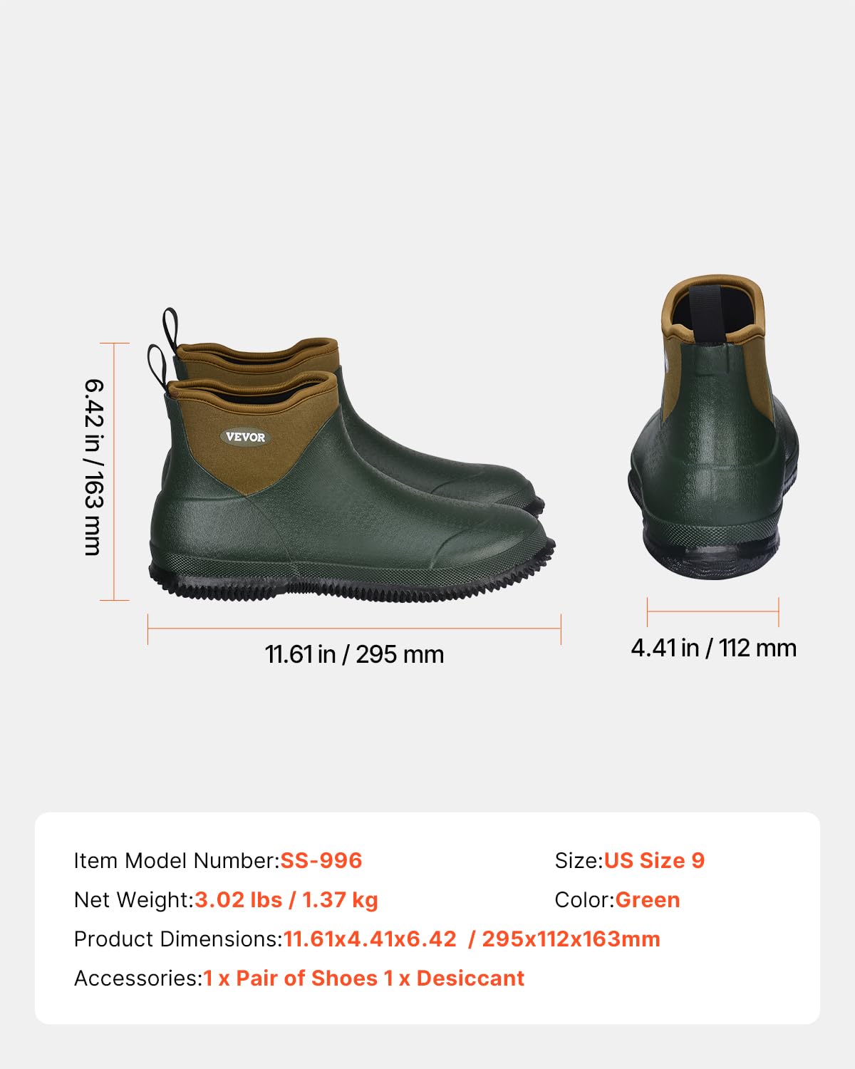 VEVOR Stivali In Gomma Per Lavoro Scarpe da Lavoro in GommaDonna
