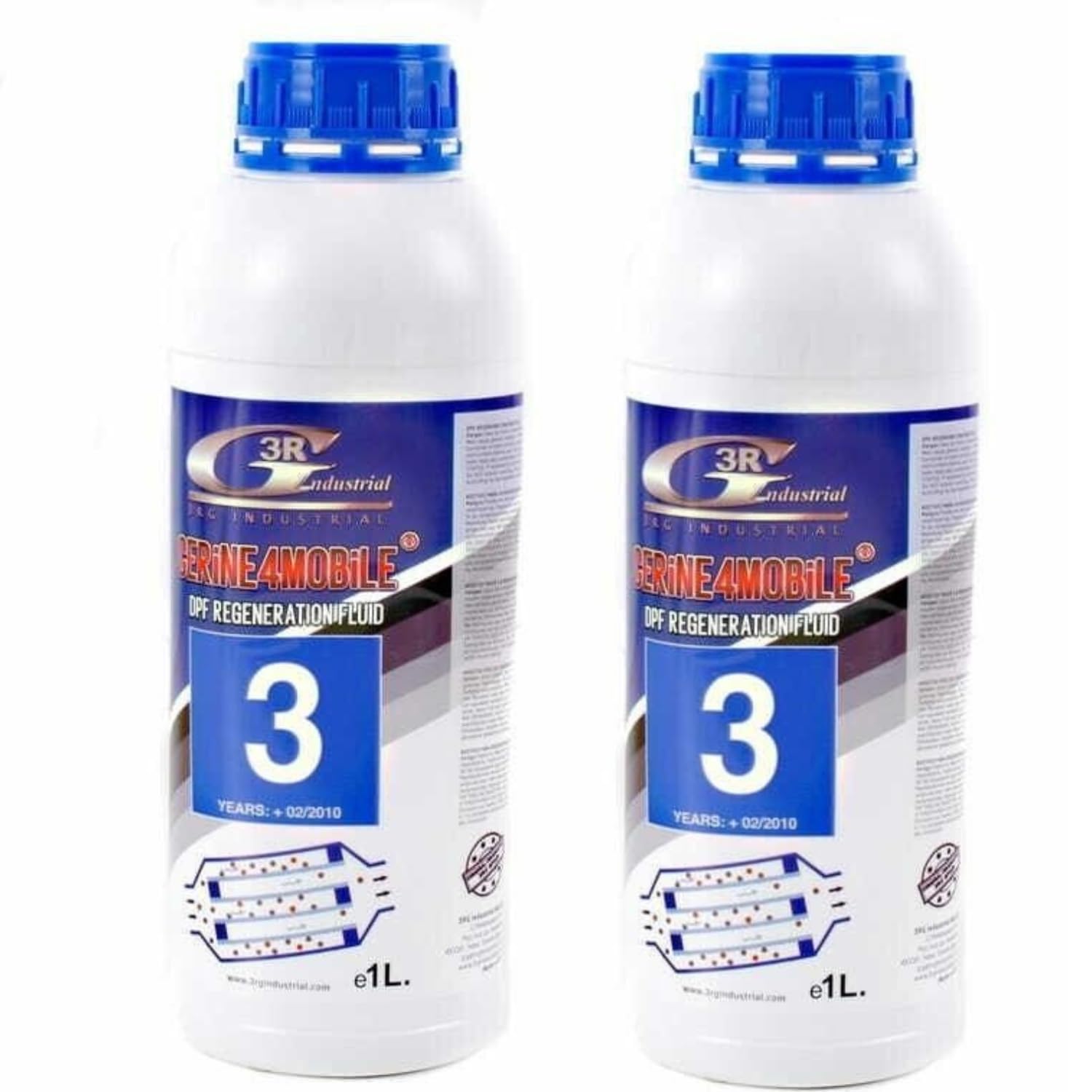 2L Additiv DPF FAP CERIN Powerflex blau mit Schlauch Füllung kompatibel für C3 C4 C8 DS5 Berlingo 3008 5008 RCZ Partner Expert (2010-) OEM 9736A0