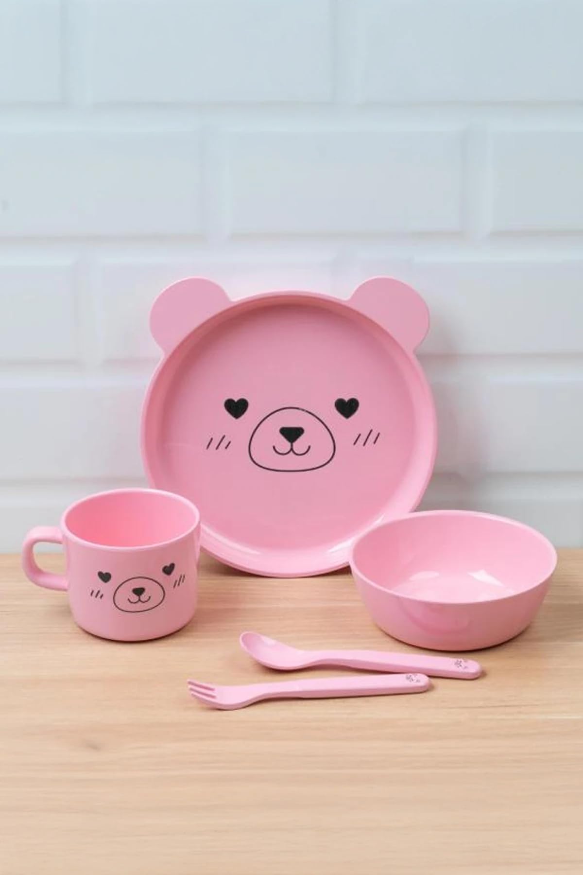 Miniso Lisanslı Sevimli Evcil Hayvan Serisi 5 Parça Çatal Kaşık Bıçak Seti – Hafif Ve Pratik