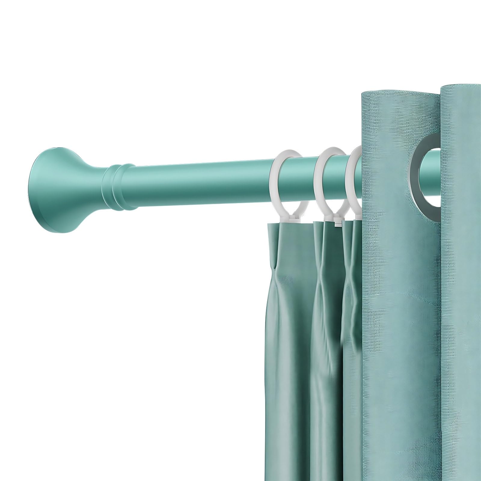 WQPMNYG Heavy Duty Adjustable Shower Curtain Rod 40500 cm No Drill Tension Rod for Bathroom Closet Window & KitchenExtendable Pole (Green 4055 cm / 1521 in)