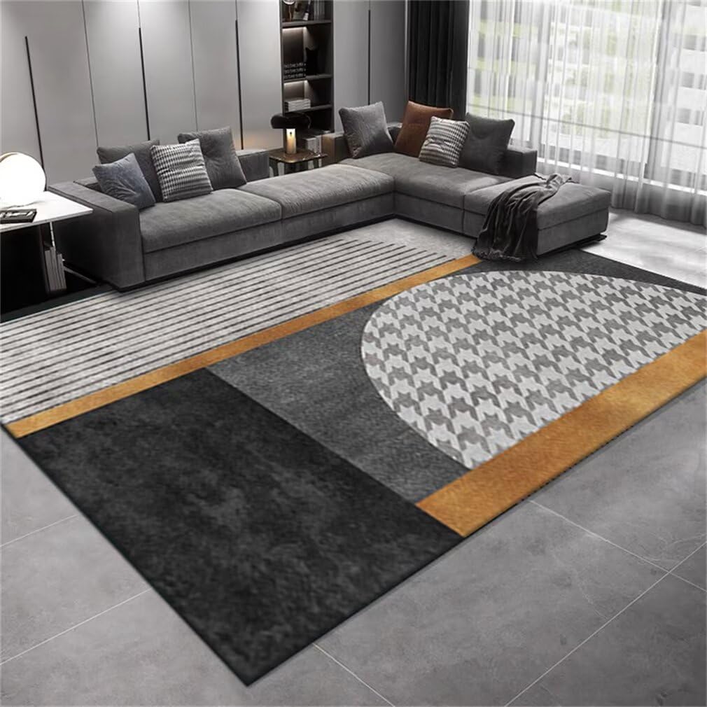 Tapis chambre bébé gris 120x170cm géométrique moderne