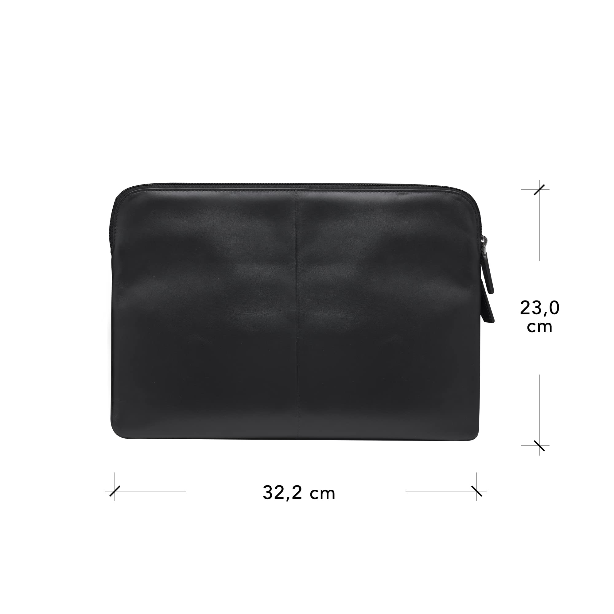 dbramante1928 - Funda para portátil Skagen Pro+ - Compatible con MacBook Pro Laptop Air 13" - Funda para portátil - Funda para portátil - Bolsillo Exterior y Cremallera - Piel Negro