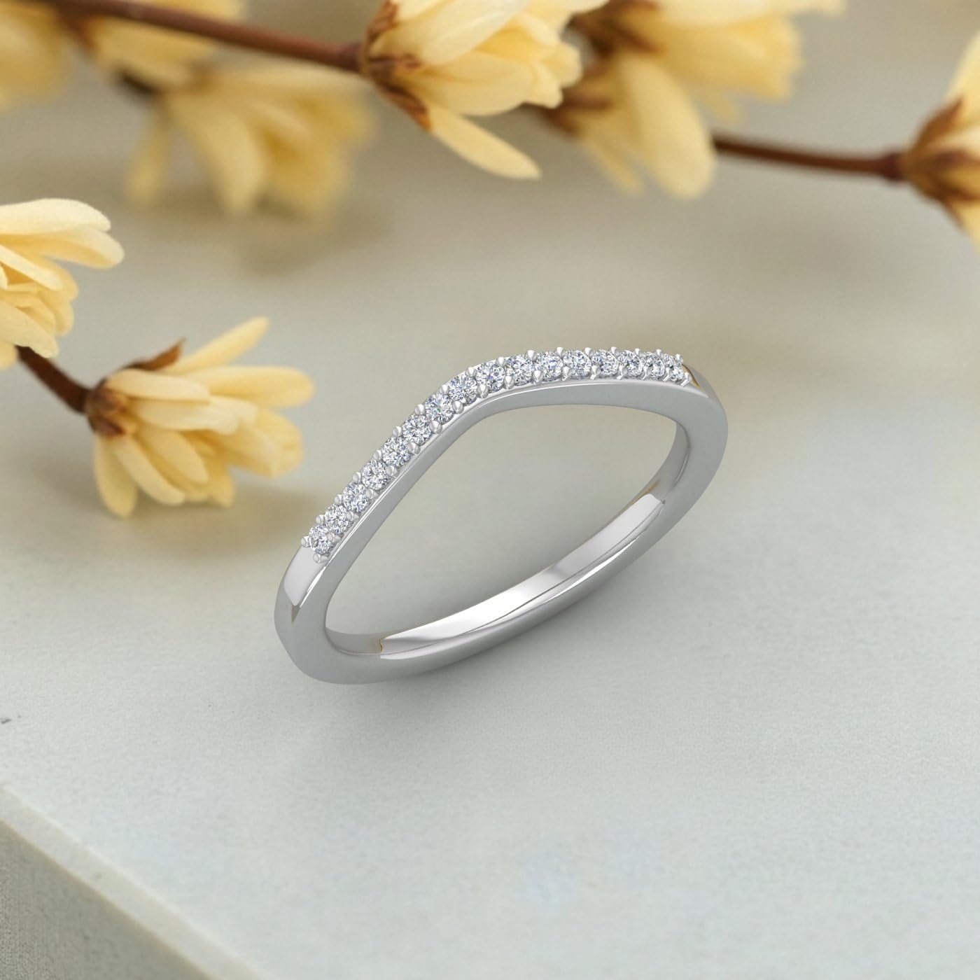 1/10 Carat Diamond Wedding Anniversary Ring in 14K Gold (I1-I2 Clarity)