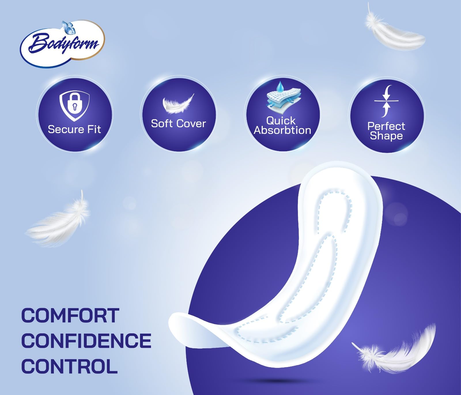 Bodyform Almohadillas femeninas maxi regulares (envueltas individualmente), embalaje a granel, 288 almohadillas con tira adhesiva (ideal para refugios para personas sin hogar, hospitales, campamentos