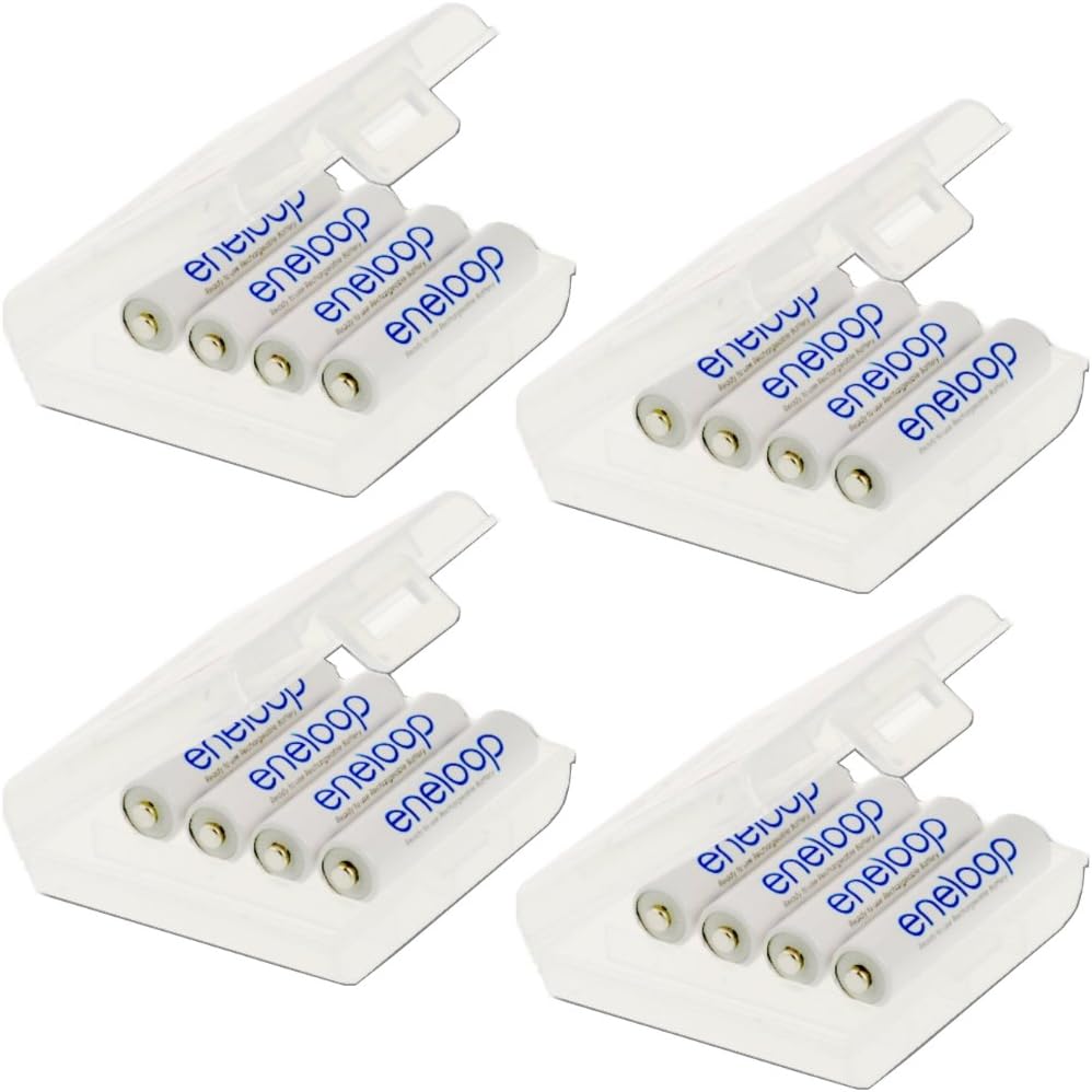 Eneloop Micro AAA Rechargeable Batteries in Kraftmax Box Newest Version Pack of 16