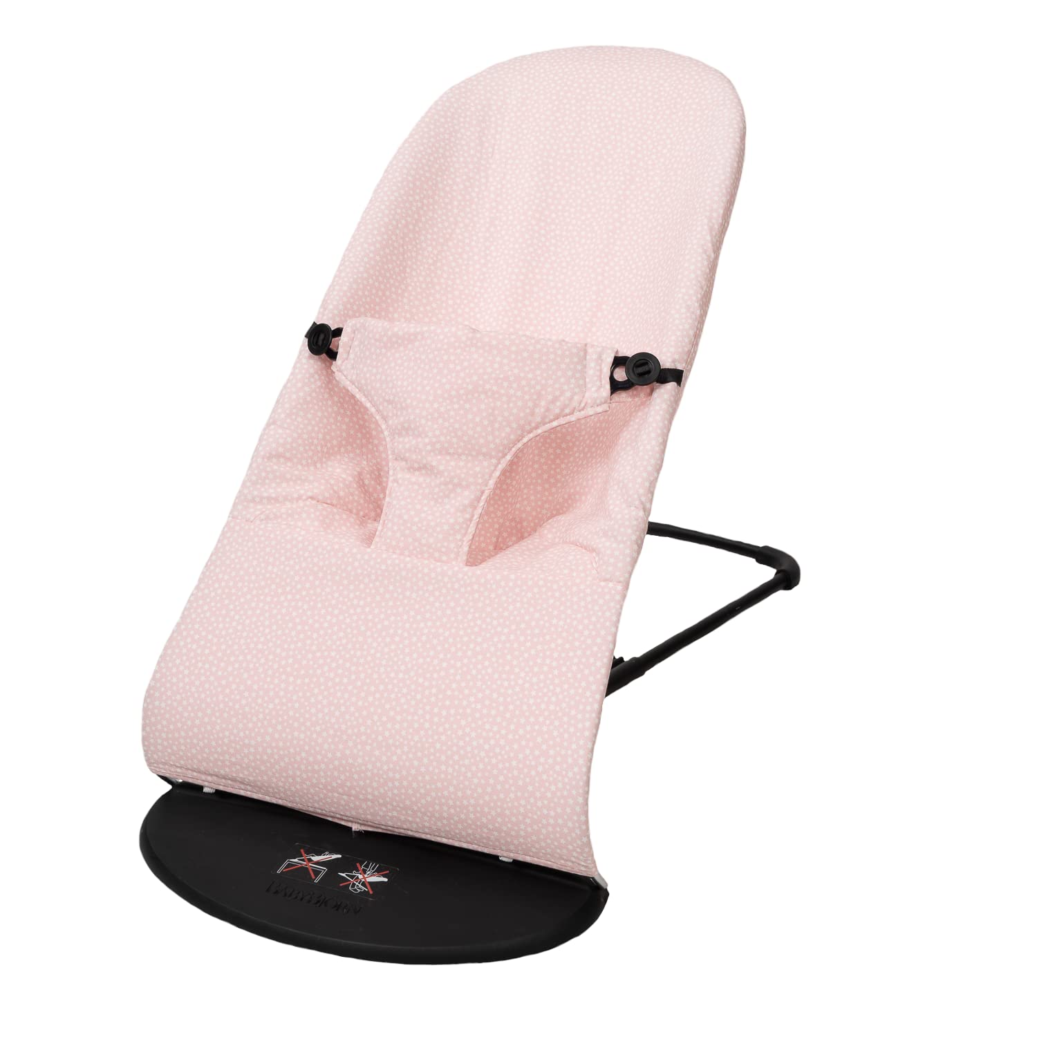 Funda para Hamaca BabyBjörn Balance Soft (SUSTITUYE tapicería Original), Hipoalergénica, Hipersuave, Transpirable. (Estrella Rosa)