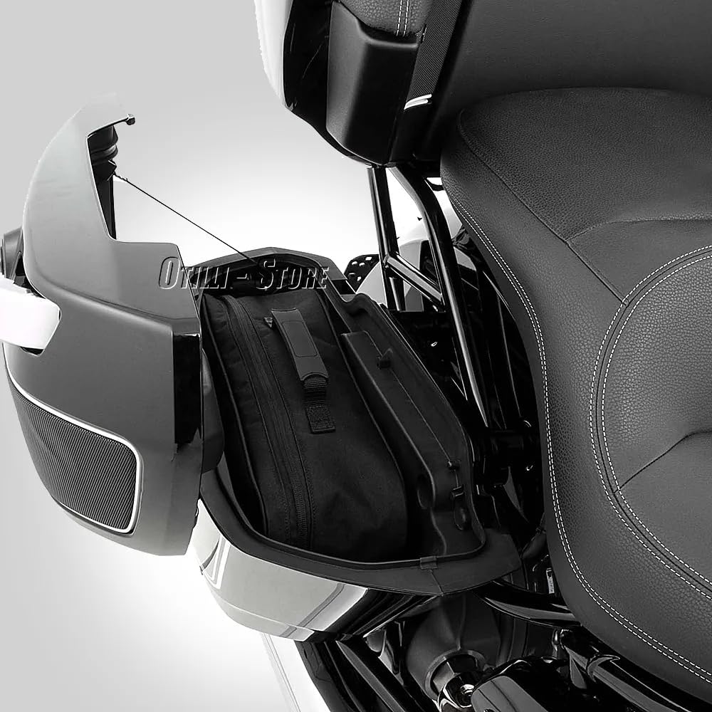 Motorcycle Saddlebag Liners Bag for BMW K1600B/ R18 B/ R18 Transcontinental Hard Saddle Bags Insert Luggage Bags Inner Storage Bags Side Case Travel Bags, A Pair-Black