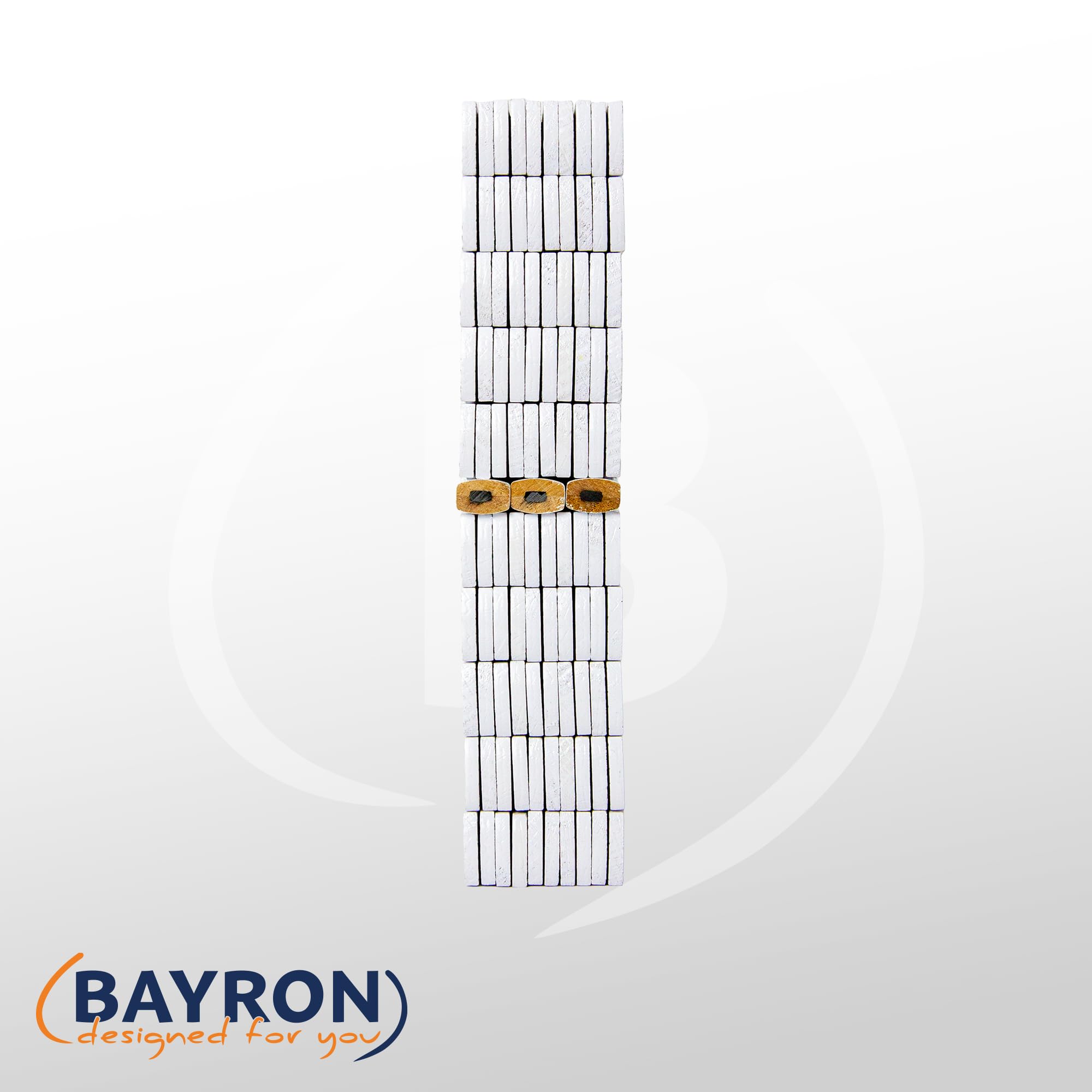 BAYRON Holz-Meterstab-Set Handwerker | 10 x ADGA 250 plus 2m Weiß Metallgelenk, 90°-Rastung, Winkelfunktion, MADE IN GERMANY | 3 x BAYRON Zimmermannsbleistift