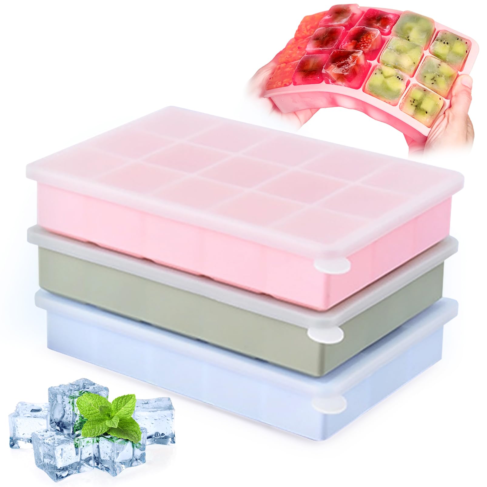 Eiswürfelform mit Deckel