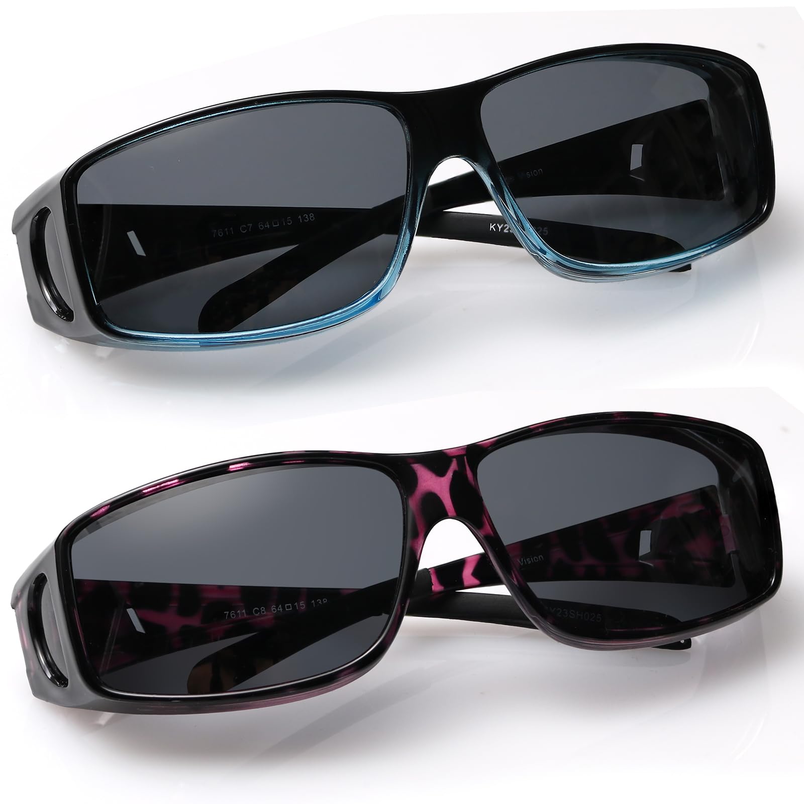 Polarized Sunglasses That Fit Over Glasses - 100% UV Protection, Wrap-Around, Unisex - View #3