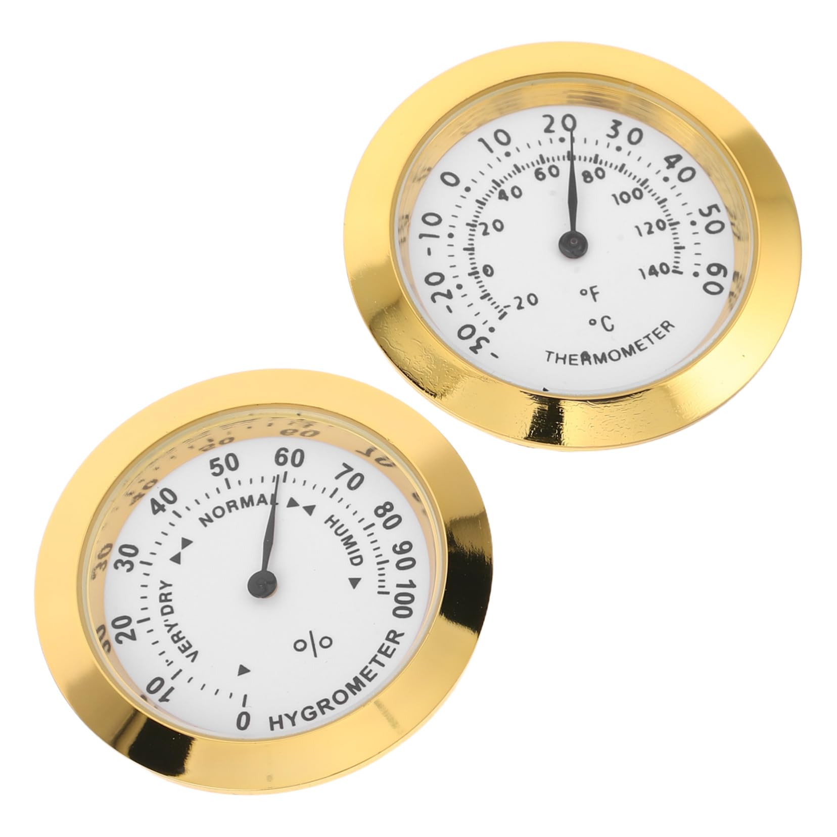 FUNOMOCYA 2Pcs Mini Round Hygrometer and Temperature Gauge for Indoor Use Accurate Humidity Indicator for Home Office and Laboratory Easy to Read Display Advanced Sensor Technology