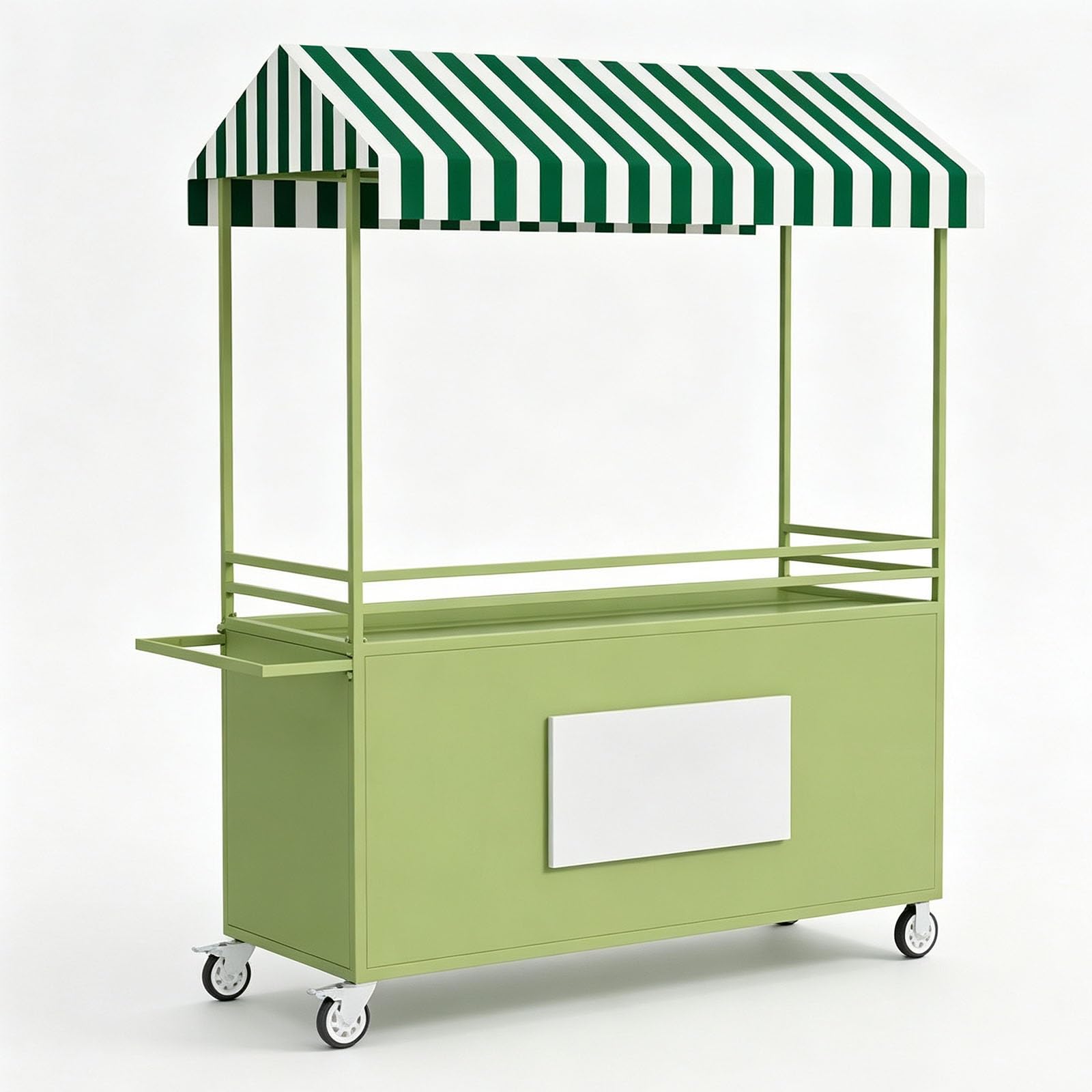 WNGJZZYC Portable Vendor Cart with Canopy, Mobile Food Display Stand