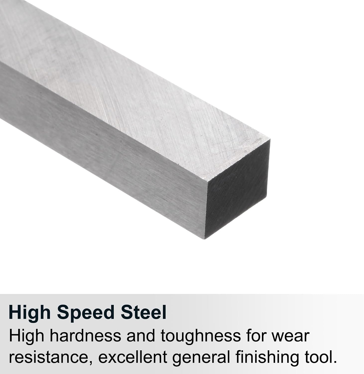 uxcell Lathe Tool Bit 8mm x 10mm x 200mm, Square Lathe Turning Tool Blanks, HSS (High Speed Steel) Rectangular Fly Cutter Mill Blank, 5pcs