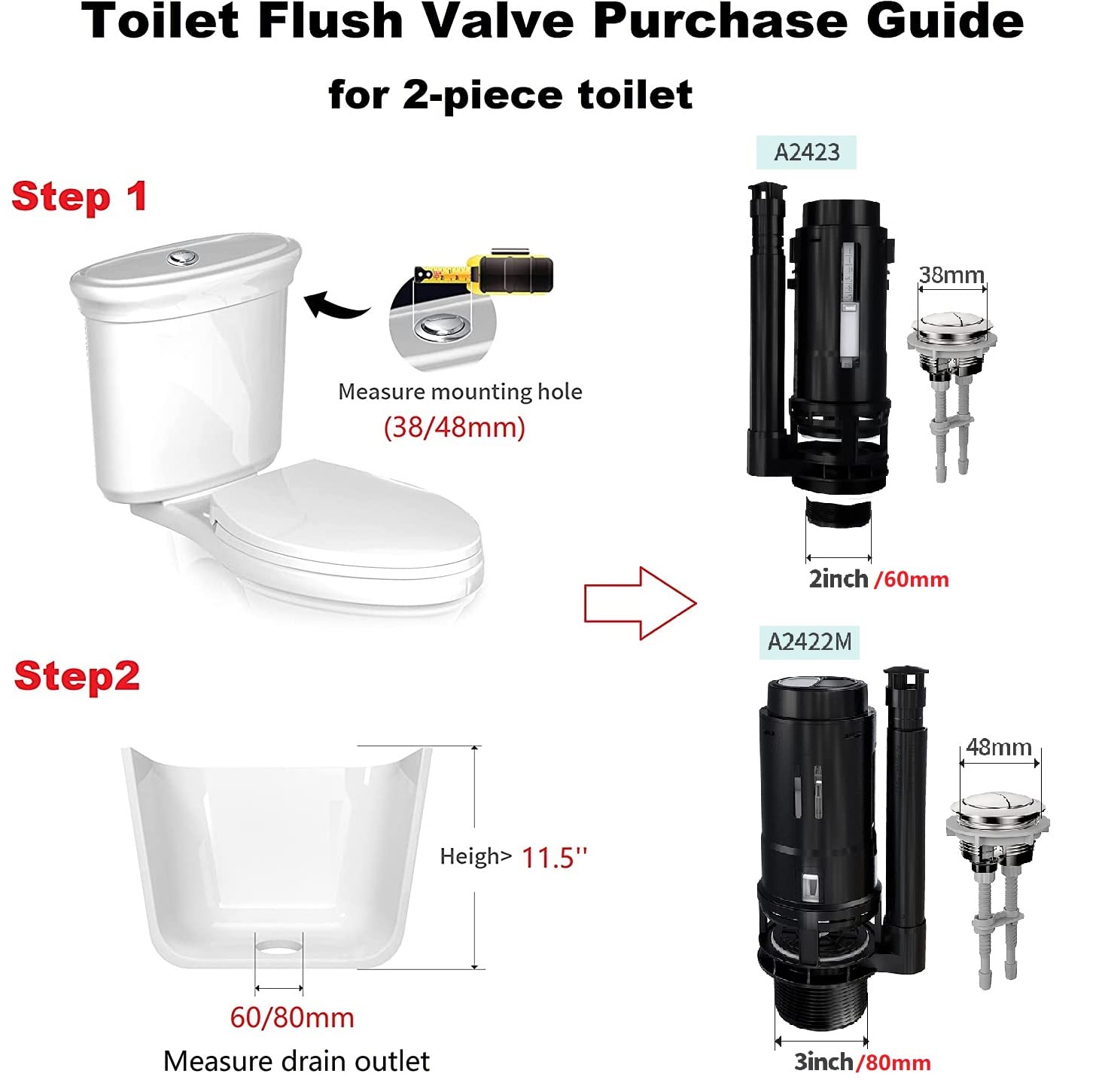 Fluidmaster Replacement Dual Flush Valve For 2Piece Glacier Bay Toilets 830VBGB The Home Depot