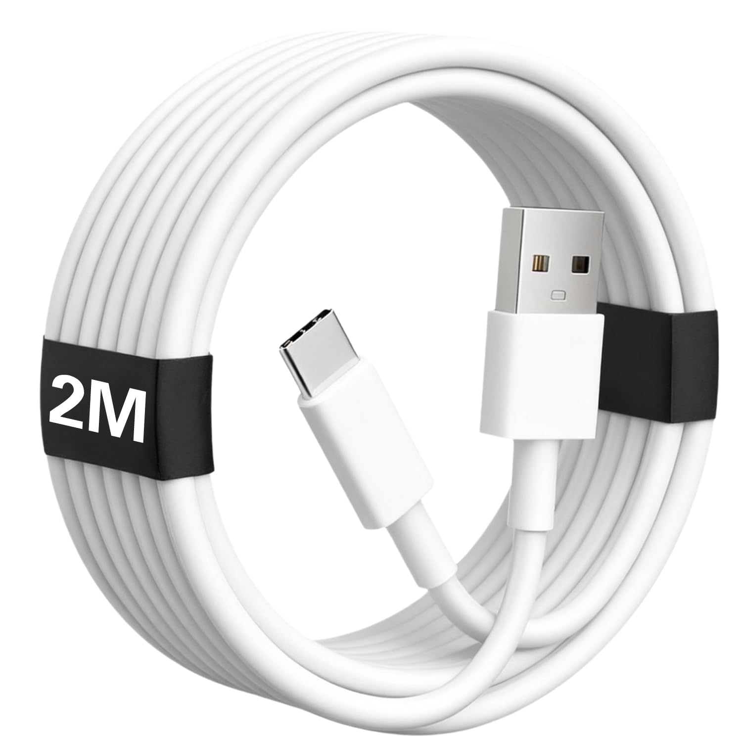 USB Kabel 2M USB A auf USB C Netzkabel für JBL Bluetooth Lautsprecher Ladekabel Typ C Weiß Kompatibel JBL Charge 6/5/4,Flip 7/6/5/Essential 2,GO 5/4/3,Xtreme 5/4/3,Clip 5/4,Pulse 5/4,Grip,Wind 3/3S