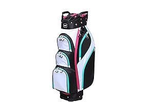 Majek Black, White, Teal, Pink Ladies Golf Bag on Clearance