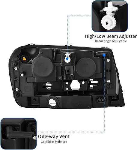 Miniatura 3 de DWVO Conjunto de faros halógenos de repuesto compatible con Chevy Trailblazer 02-09 2002-2009 con rejilla de ancho completo, par de faros delanteros
