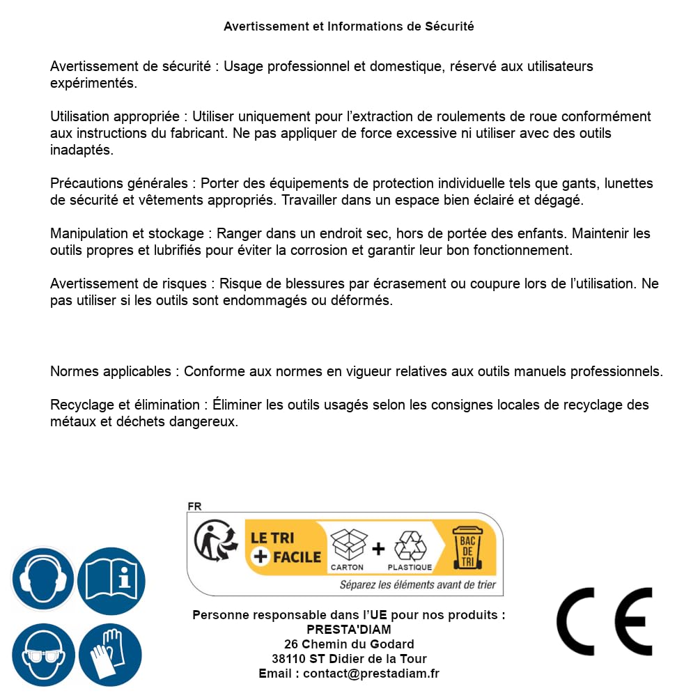 Jeu d Outils Arrache Roulement de Roue 31 pcs - Acier Résistant - Extraction Facile et Sécurisée - D-Work