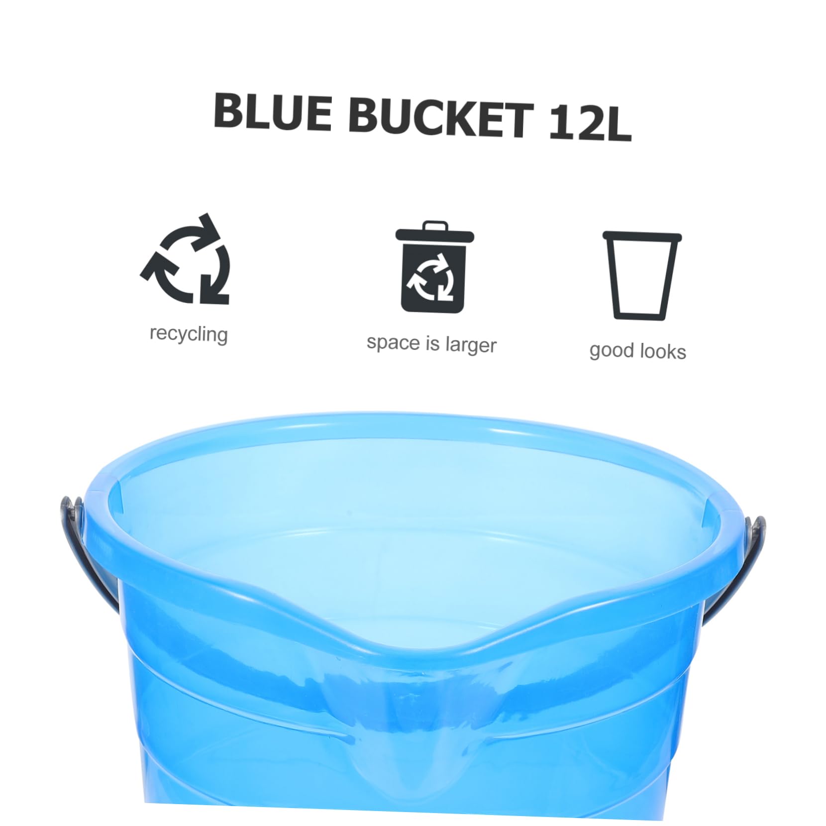 Seau Pliant en Plastique 12l, Portable et Multifonction, Surface Lisse, pour Dortoir et Hôtel, Usage Domestique