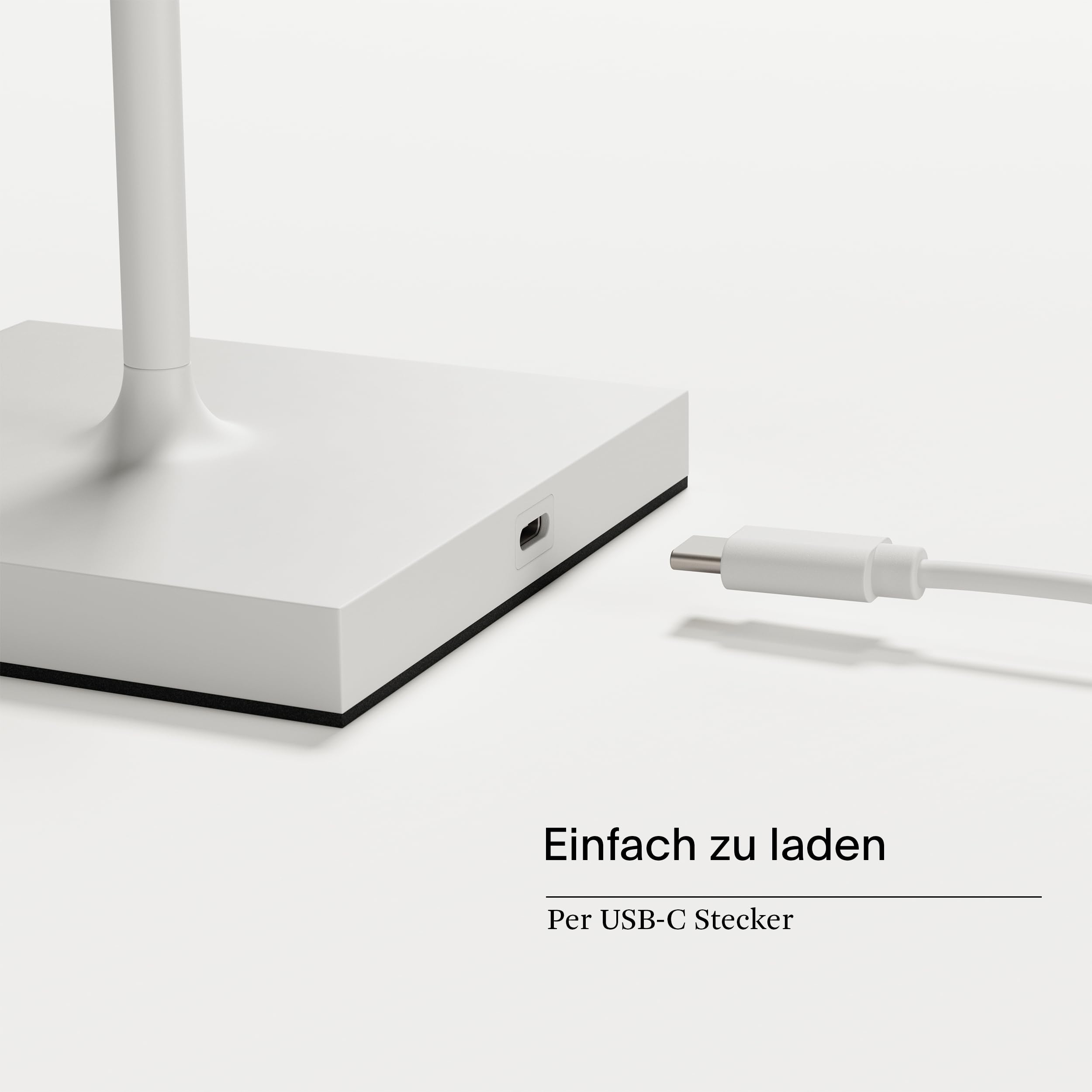 SIGOR 2 Stück Nuindie 2.0 - Dimmbare LED Akku-Tischlampe Indoor & Outdoor, IP54 spritzwassergeschützt, Höhe 38 cm, aufladbar mit USB-C, 12 h Leuchtdauer, schneeweiß