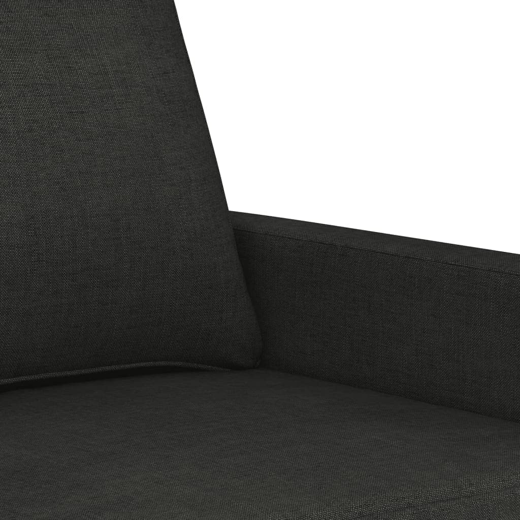 Gecheer Divano Moderno, 3 Posti in Tessuto Nero, 198x77x80 cm