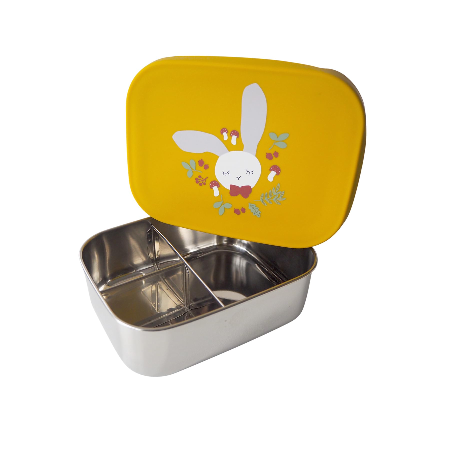 kikadu Brotdose - Kindergeschirr, BPA-frei, mit niedlichen Aufdrucken, Maße 17x13x5,5cm