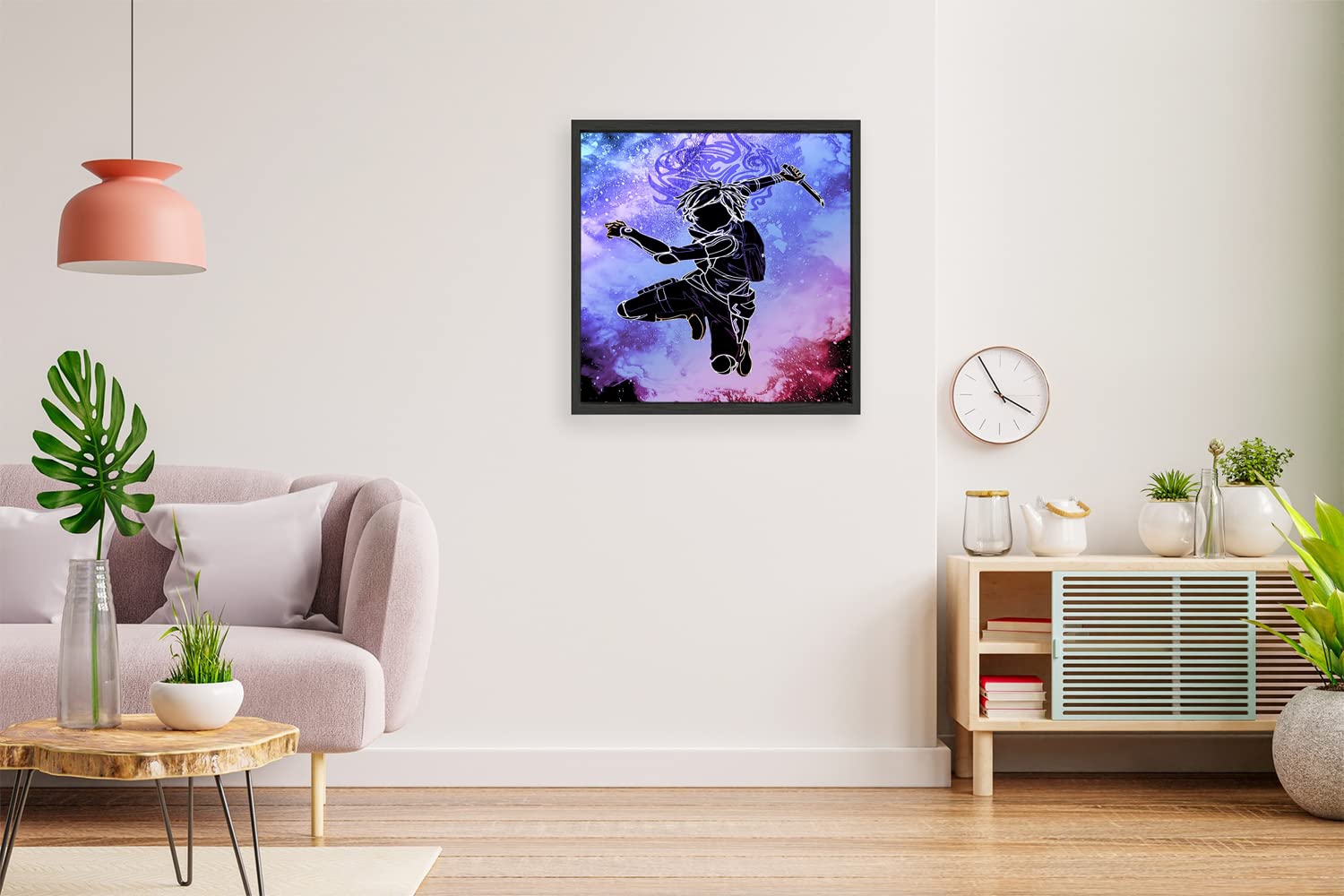 Xtreme Skins Designs Print Black Wood Floater Framed Canvas Wall Art Decoration Poster (14x14 Inch) - Little Rookie Soul