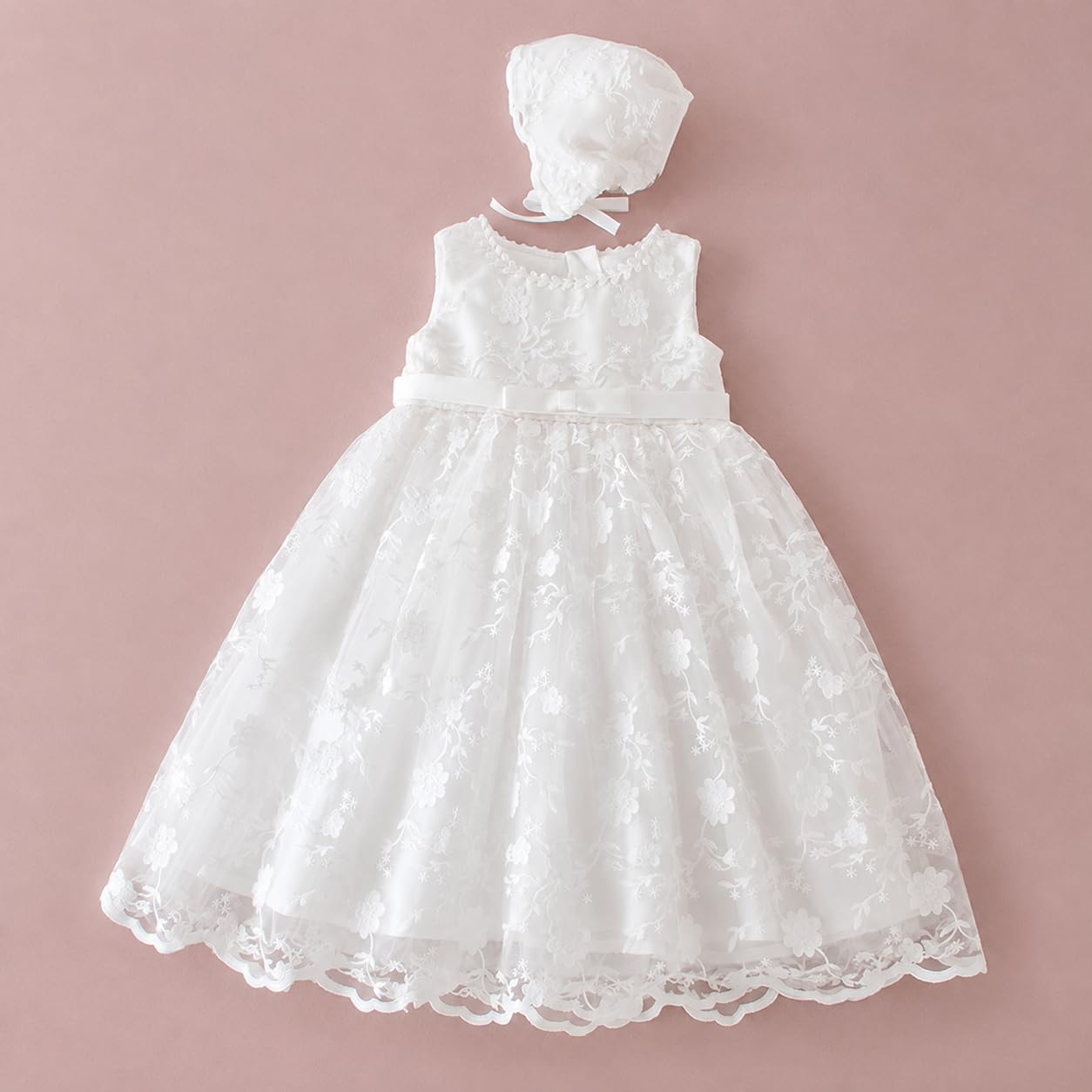 Taufkleid Mädchen lang für Taufe, Hochzeit & besondere Anlässe