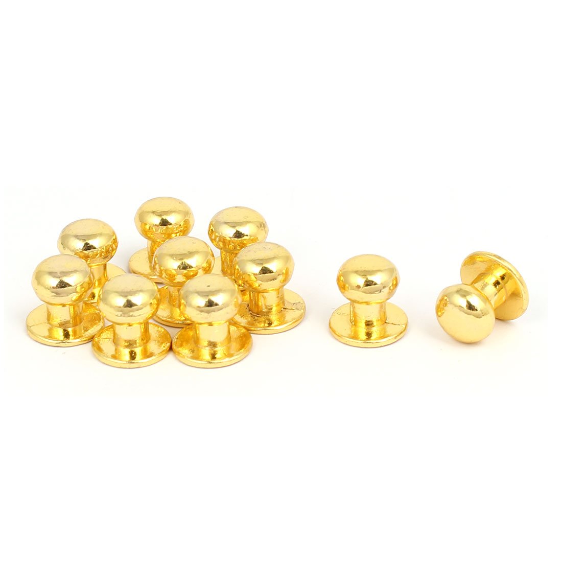 Uxcell Gold Tone Sourcing Map Jewelry Box Gift Case 12Mmx11mm Metal Pull Handle Knobs 10Pcs