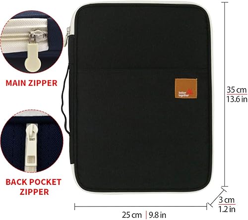 Miniatura 2 de MIRLEWAIY Portafolio impermeable con cremallera organizador A4 bolsa de documentos titular de copia para iPad, tableta y cuaderno